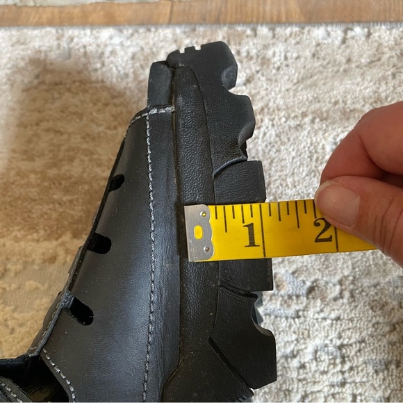 Skechers Vintage Sandals Jam Ups Fisherman Style Black Leather Platform Soles 90 - Picture 11 of 11